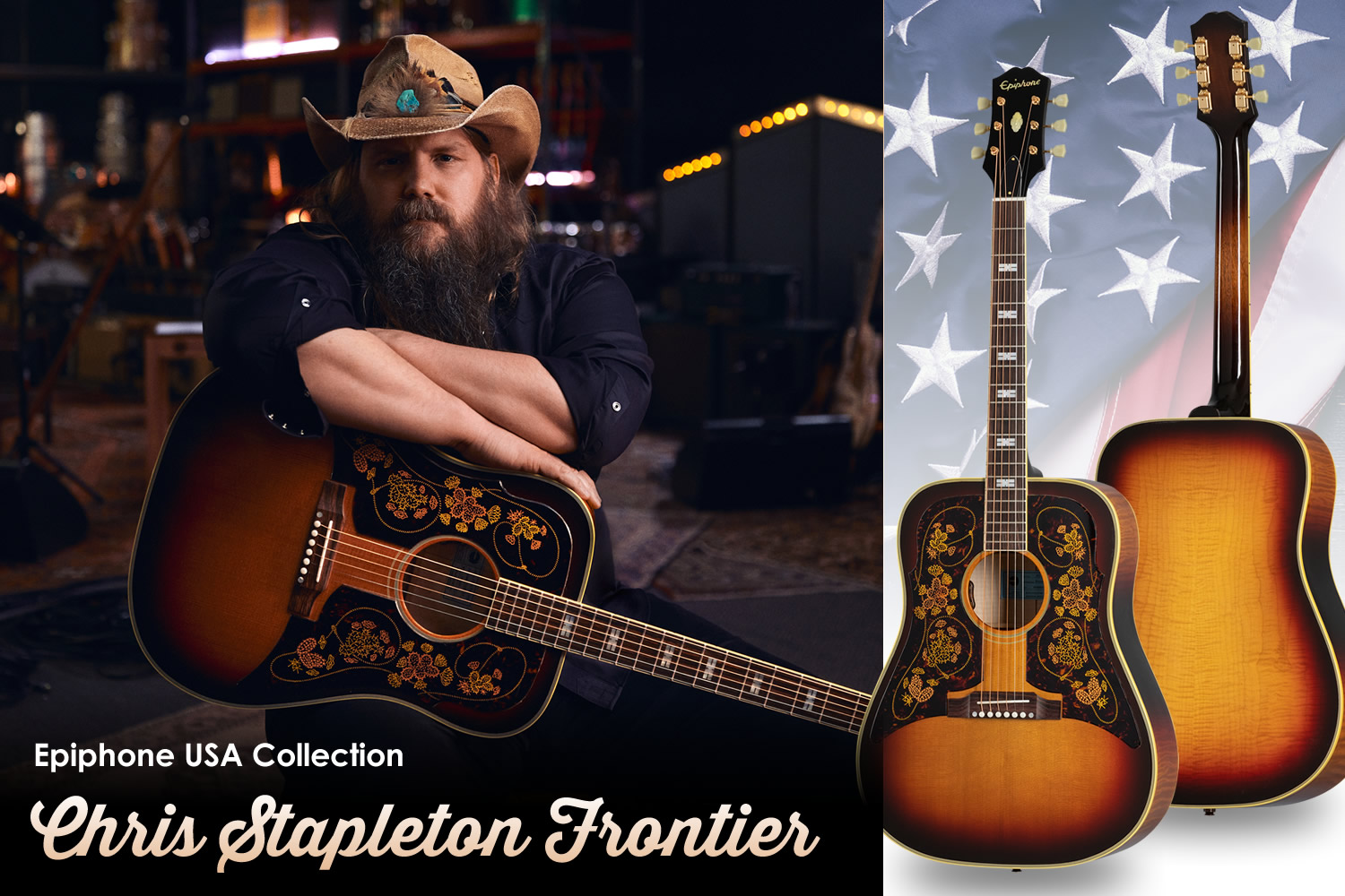 USAメイドのエピフォン・アコースティック「Chris Stapleton Frontier」！