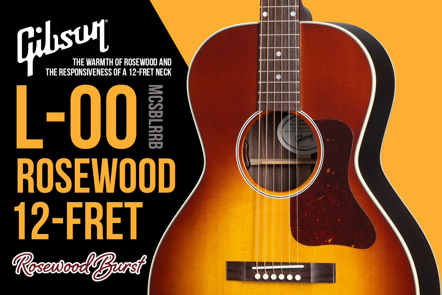 12フレットジョイント採用のギブソン「L-00 Rosewood 12-Fret」!