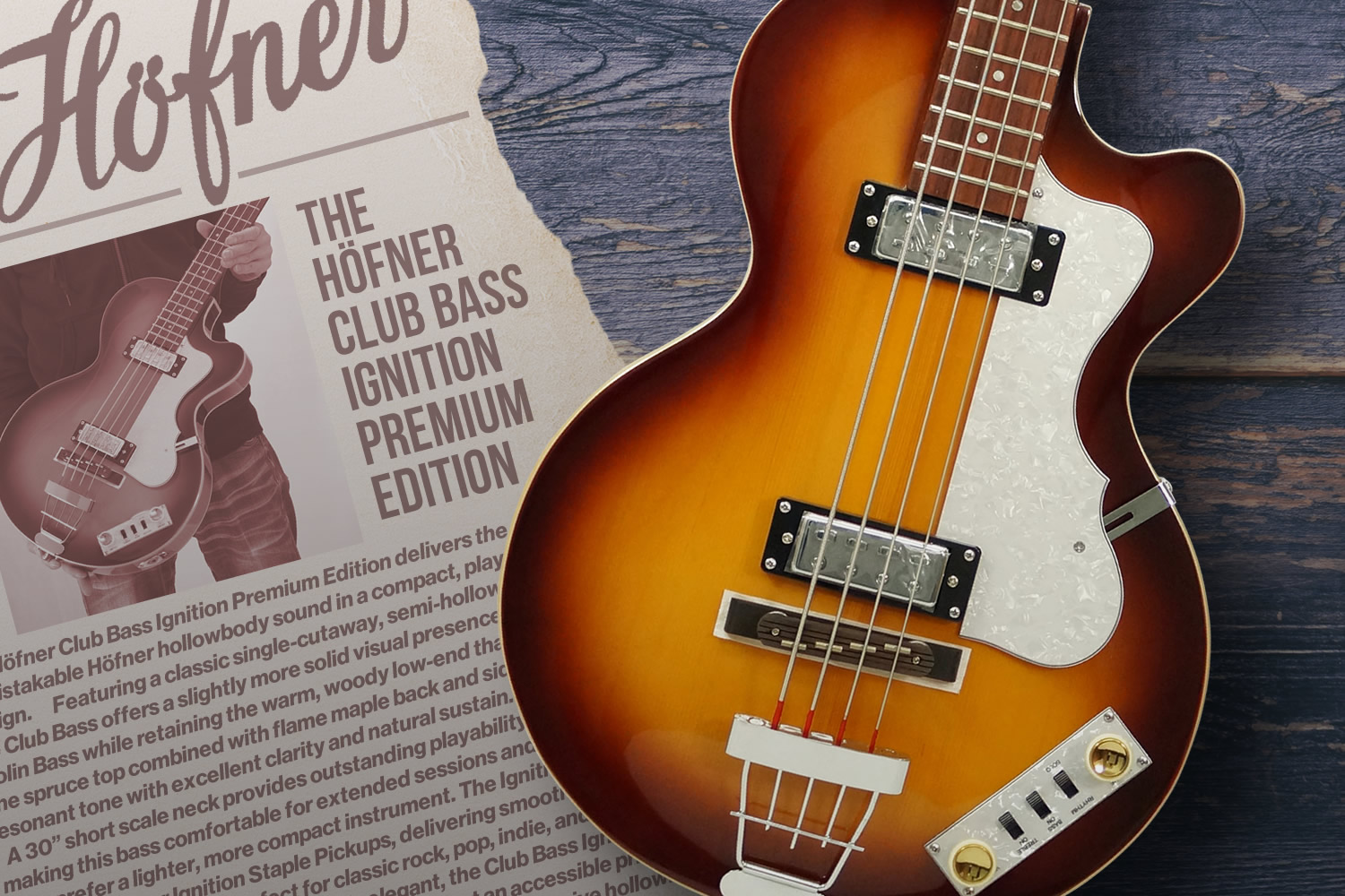 ヘフナーを代表するクラブベースを、より手に取りやすく仕上げた大人気モデル！