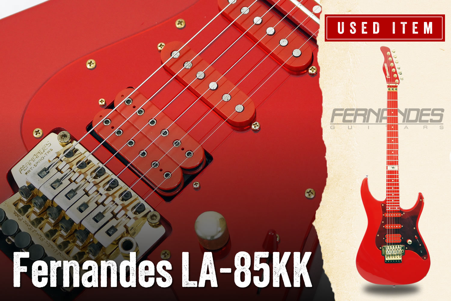 特選中古品！現在では入手困難なラルクKenモデル「Fernandes LA-85KK」が中古で入荷！
