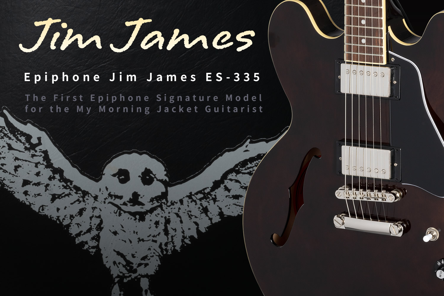 エピフォンによるマイモニの335、「Epiphone Jim James ES-335」！