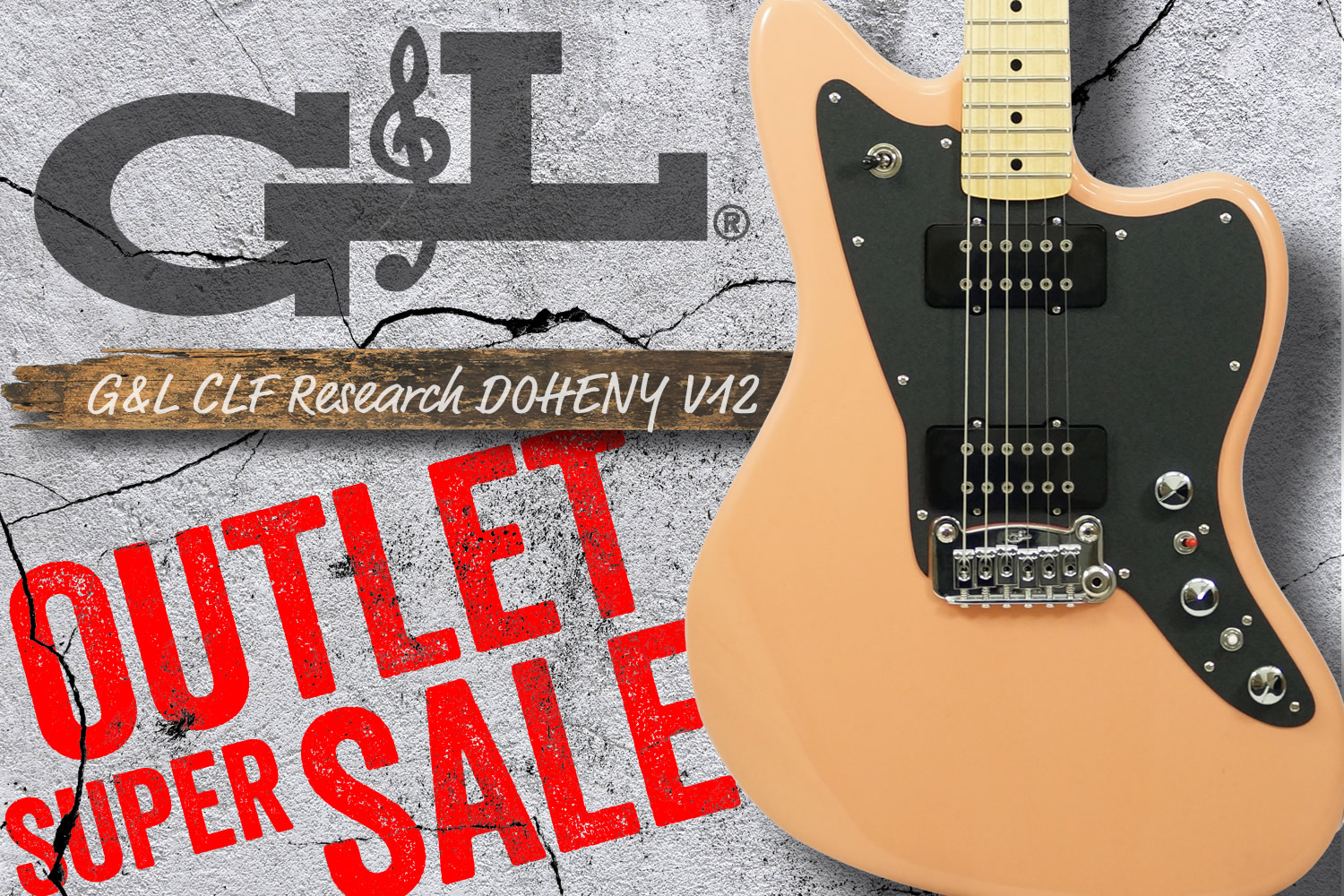 G&L祭り!USAメイドの「CLF Research DOHENY V12」がアウトレット超特価!