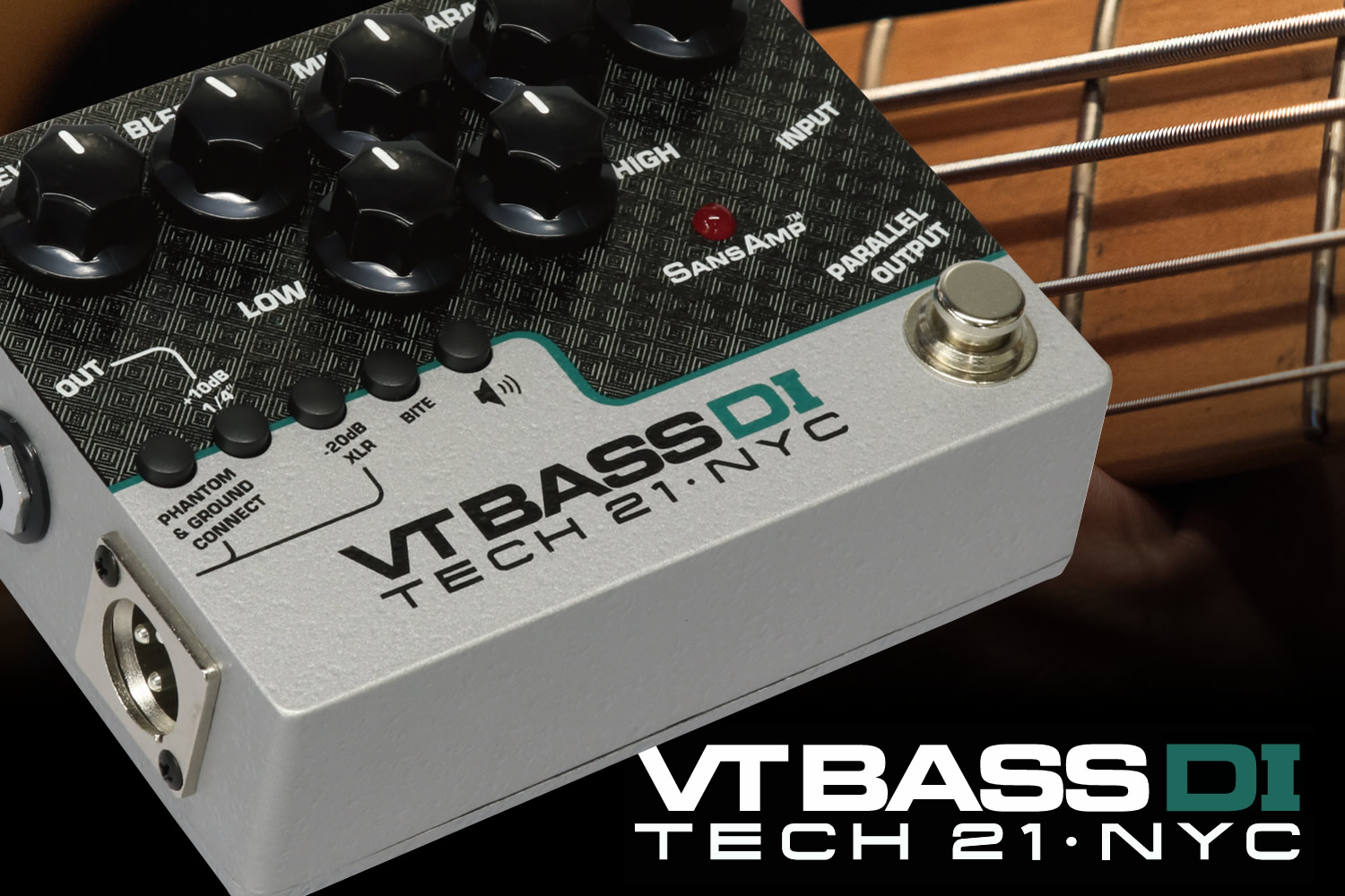 100%アナログのSansAmp技術搭載多機能ベース用ペダル「TECH21 VT BASS DI」！