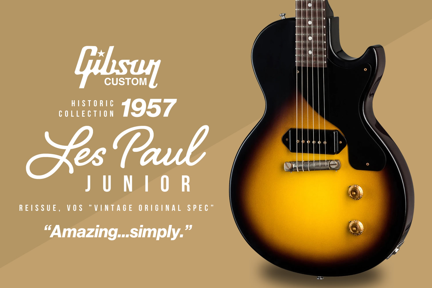 ギブソン・カスタムショップ・ヒストリックコレクションの1957年スタイル・レスポール・ジュニア!