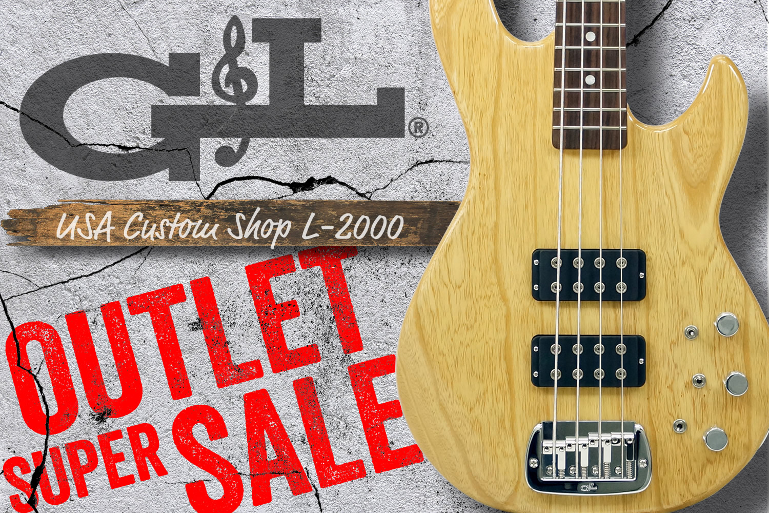 G&L祭り!USAカスタムショップ製の極上「L-2000」!こちらは王道のナチュラル・カラーです!