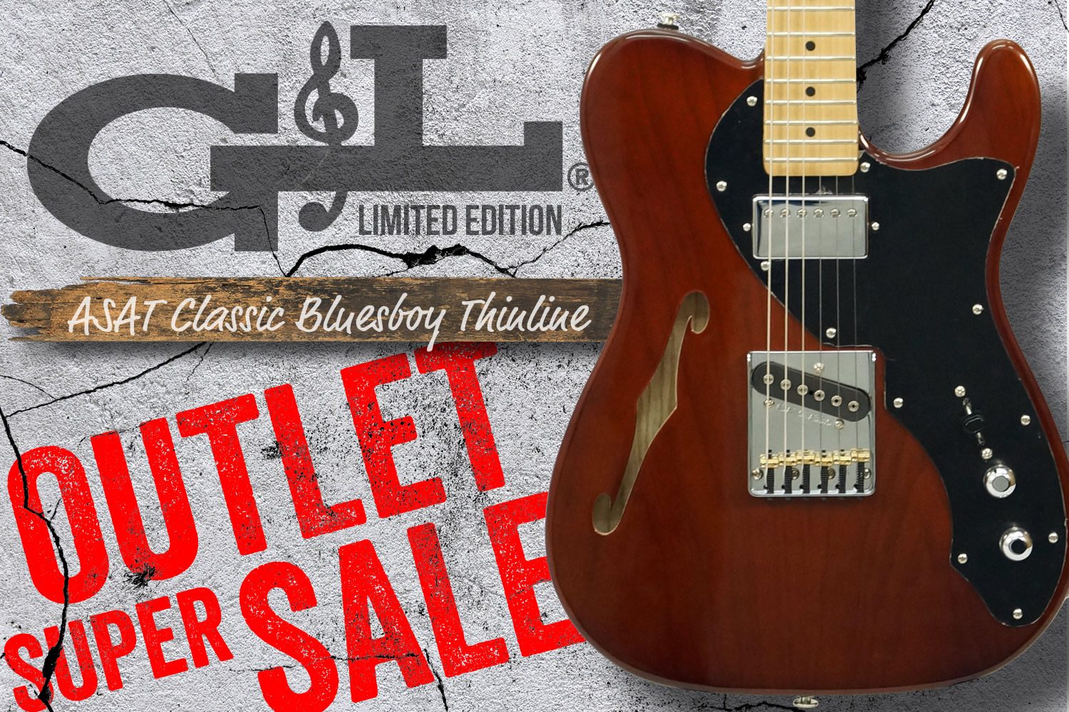 渋いモカブラウン!G&L USA 限定品 ASAT Classic Bluesboy シンライン!