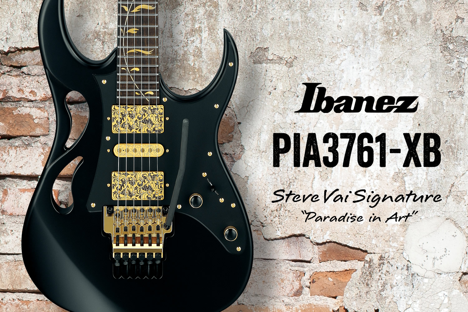 精悍なOnyx Black!アイバニーズによるスティーヴ・ヴァイ・モデル「PIA3761-XB」!