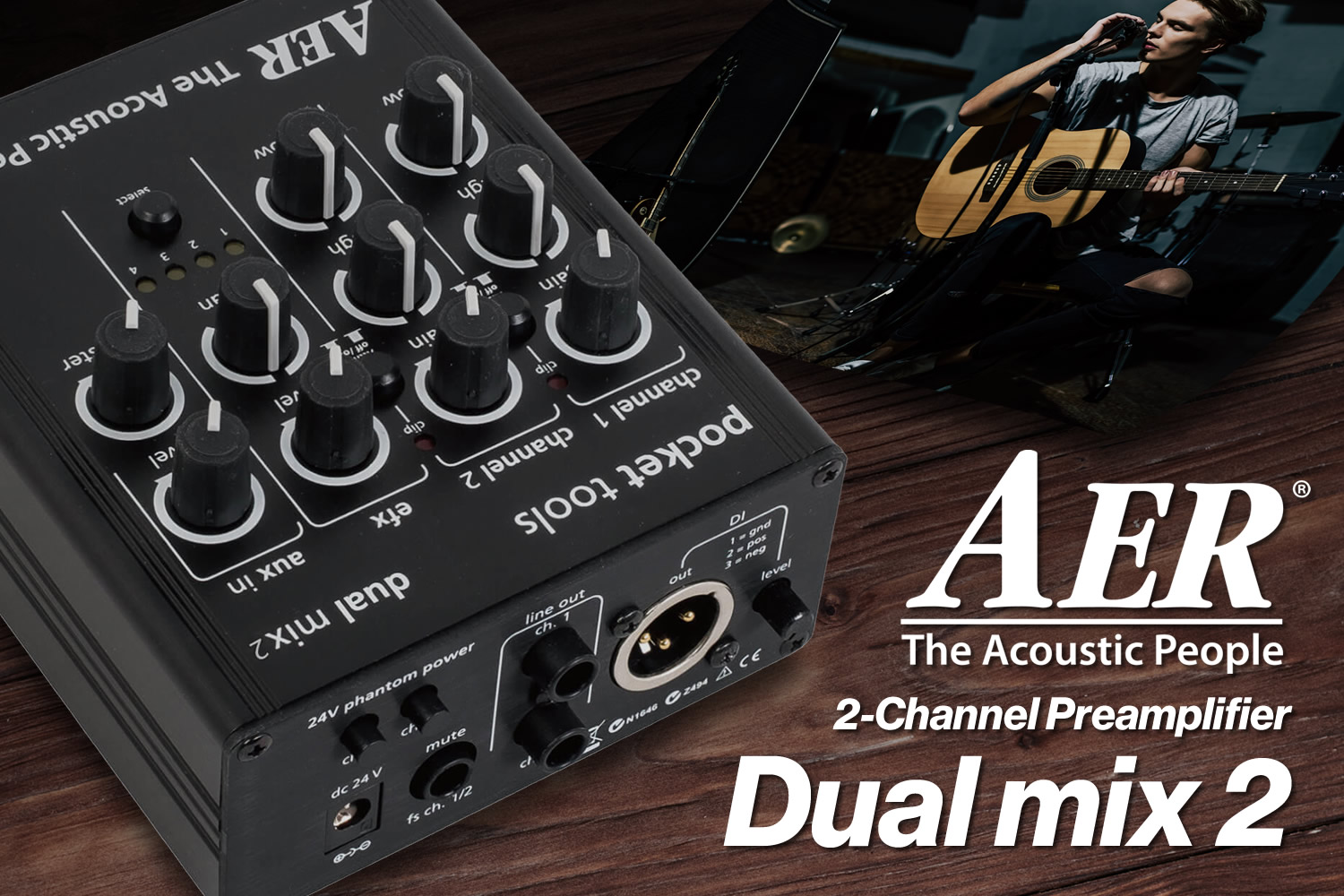 アコースティックサウンドを知り尽くしたAERによる2チャンネル・プリアンプ「Dual mix 2」!