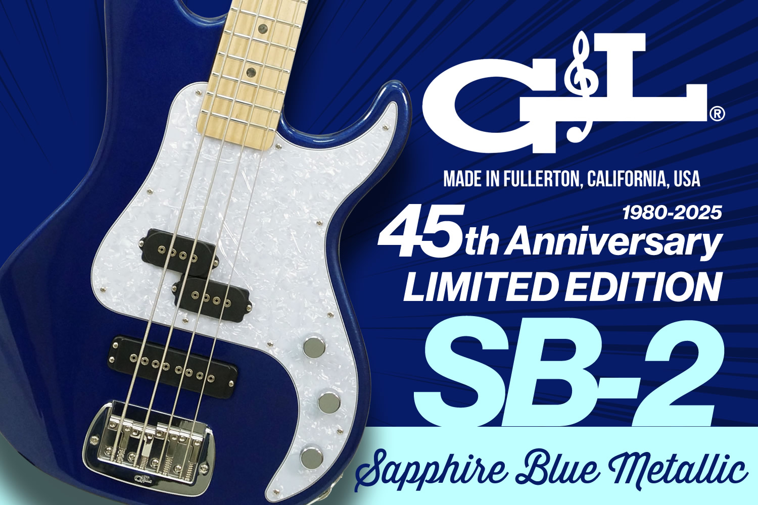 現在では入手困難な G&L 45周年を記念した全世界100本限定の特別な「SB-2」を奇跡的に発見！