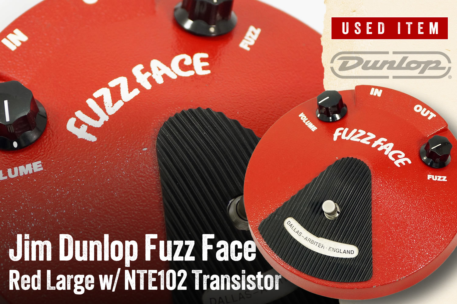 特選中古品！Dunlop製ラージサイズ筐体「Fuzz Face」が中古で入荷！