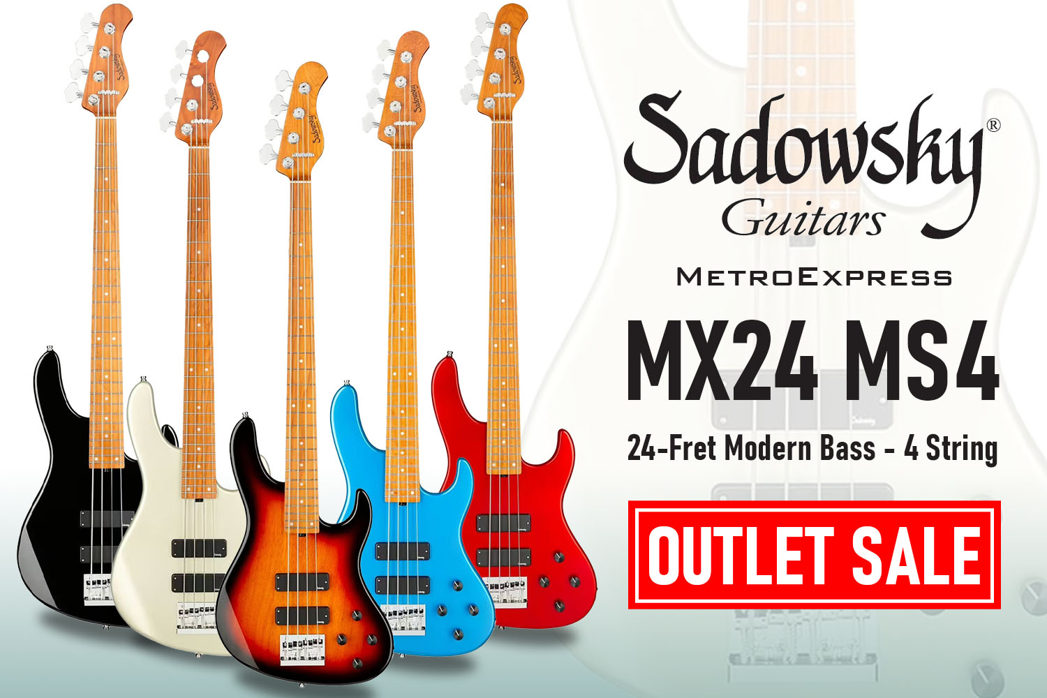 24フレット・ベース！サドウスキー・メトロエクスプレス「MX24 MS4」がアウトレット特価！
