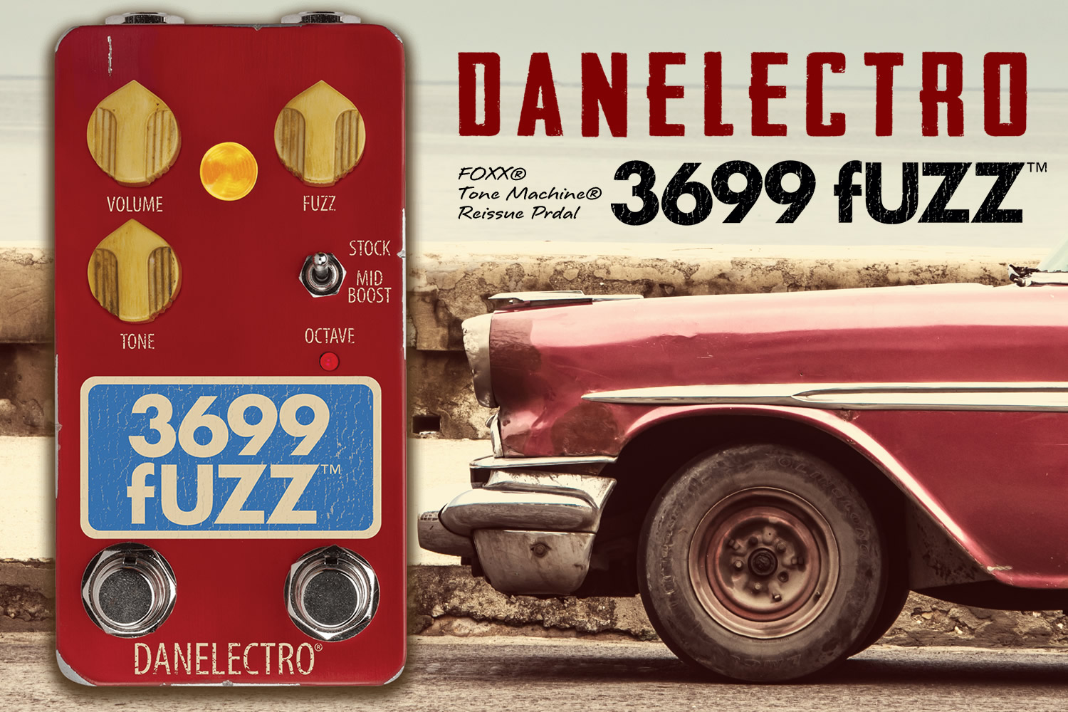 名器 FOXX Tone Machine のリイシュー「DANELECTRO 3699 fUZZ」！