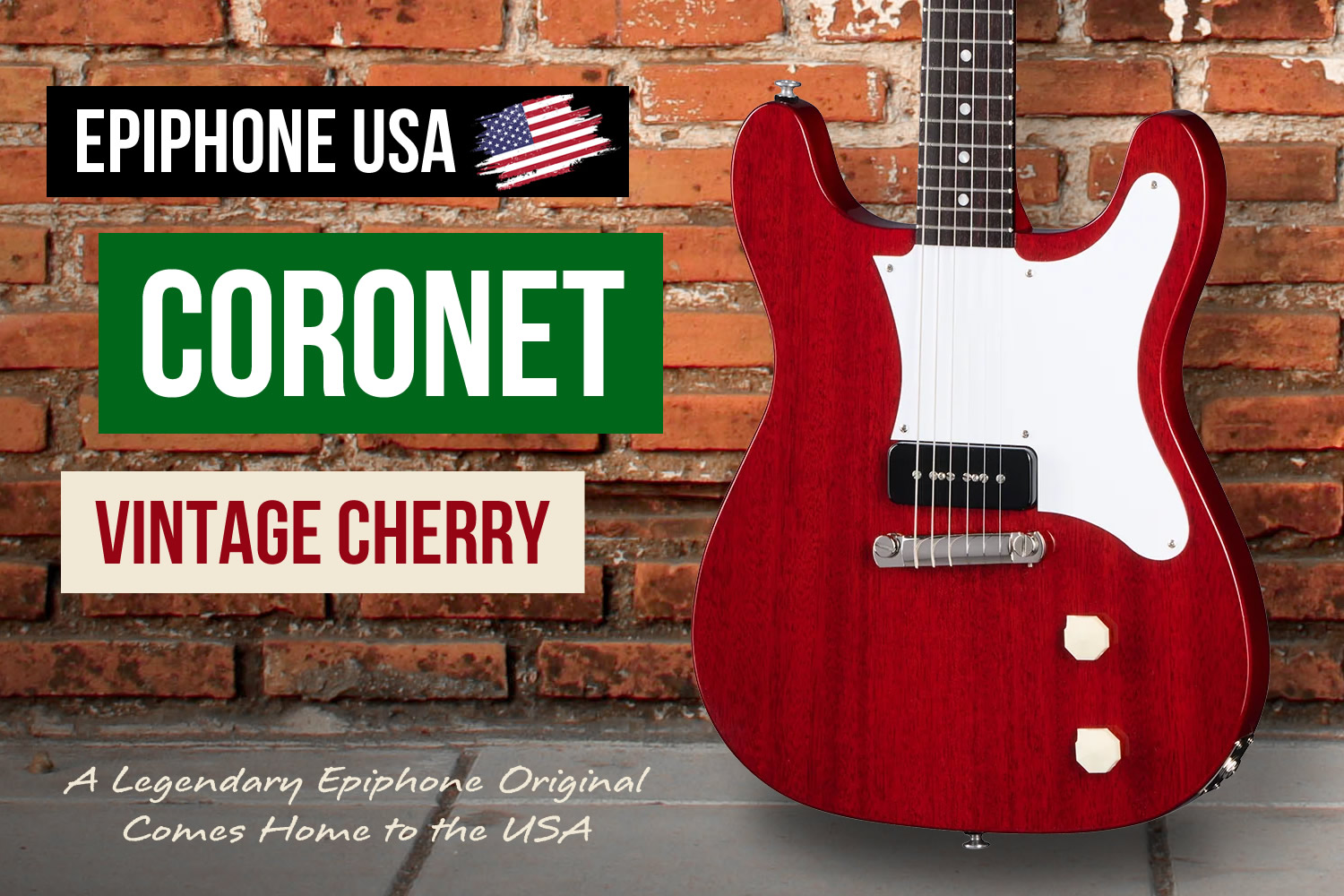 エピフォンの伝説的モデル「Coronet(コロネット)」のUSA製モデル!