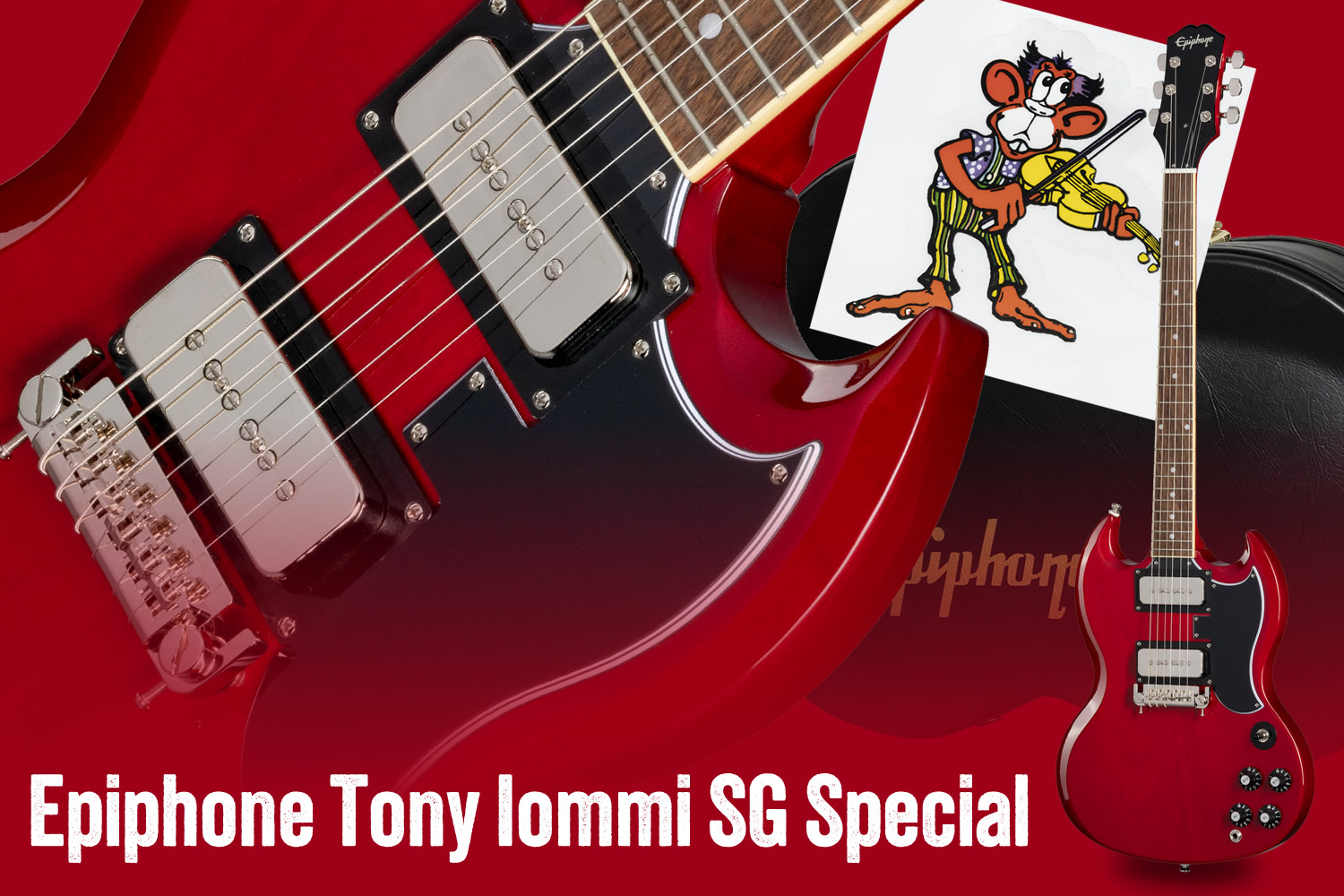 エピフォンによるトニー・アイオミ・モデル「Tony Iommi SG Special」！
