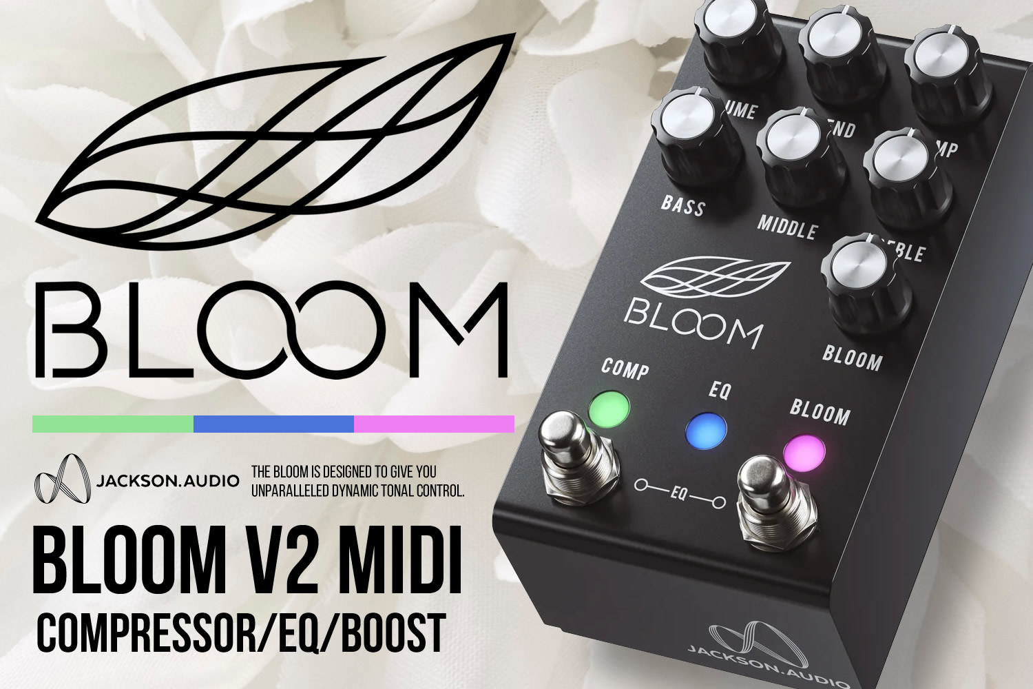 幅広いダイナミックトーンのコントロールが可能な「Jackson Audio BLOOM V2」！