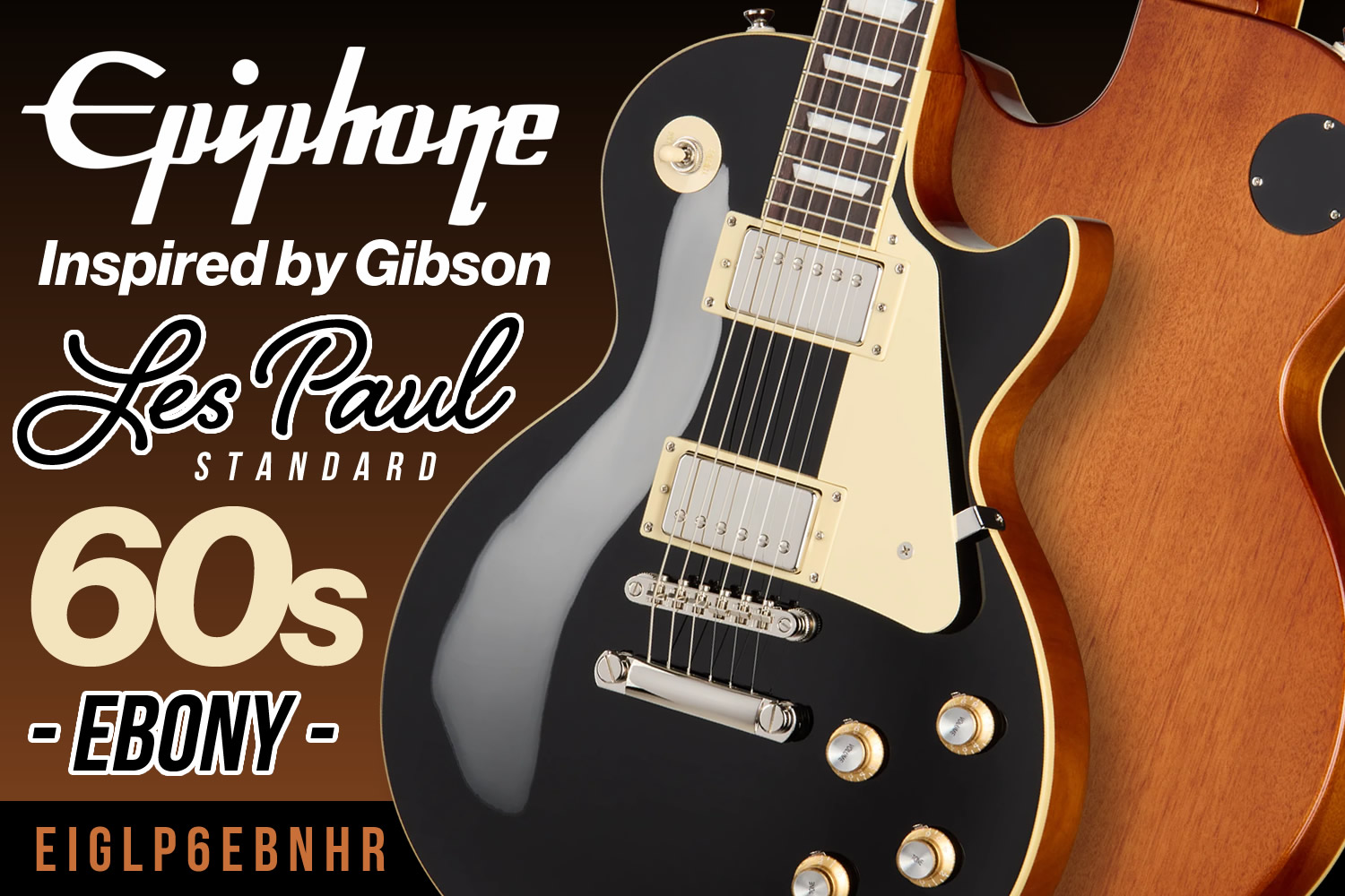 精悍なエボニーTOP！エピフォンによる1960sスタイル・レスポール・スタンダード！
