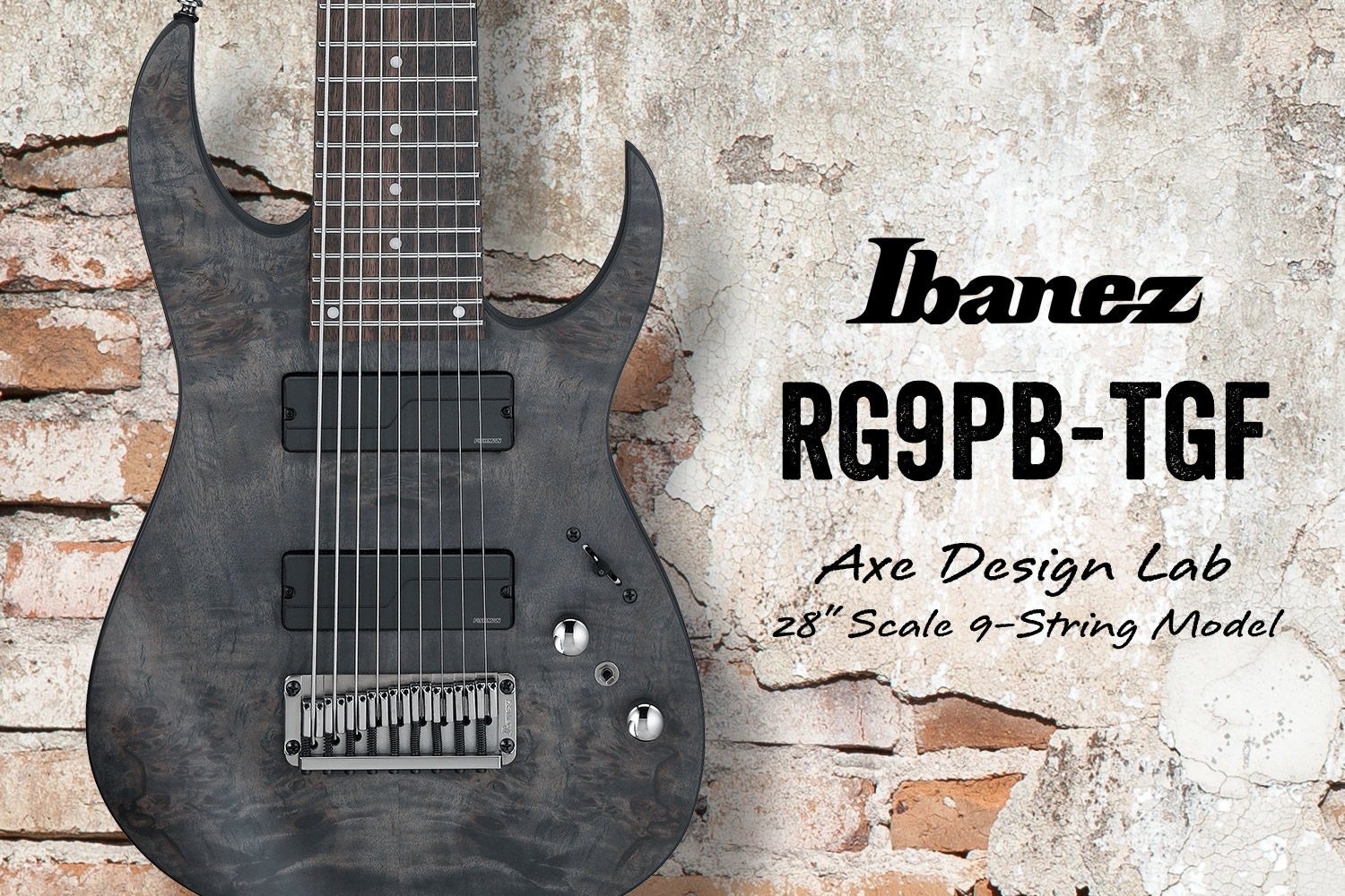圧巻の9弦ギター「アイバニーズ RG9PB-TGF」でギタリストに新たなインスピレーションを!