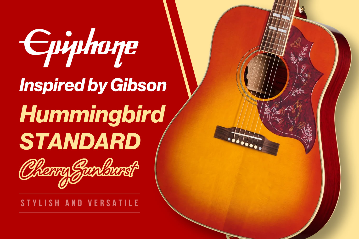 さすがはギブソン直系！エピフォン・アコギの新定番「Hummingbird Standard」！