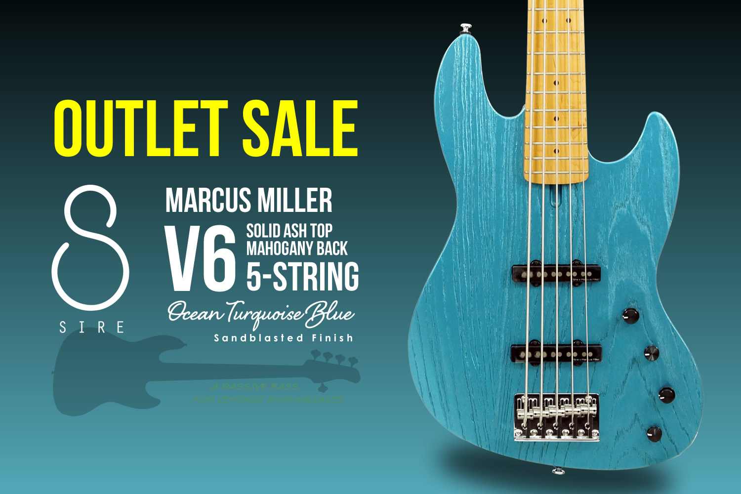 マーカス×Sireによる軽量5弦ベース「V6-5String」が現品限りの超特価！