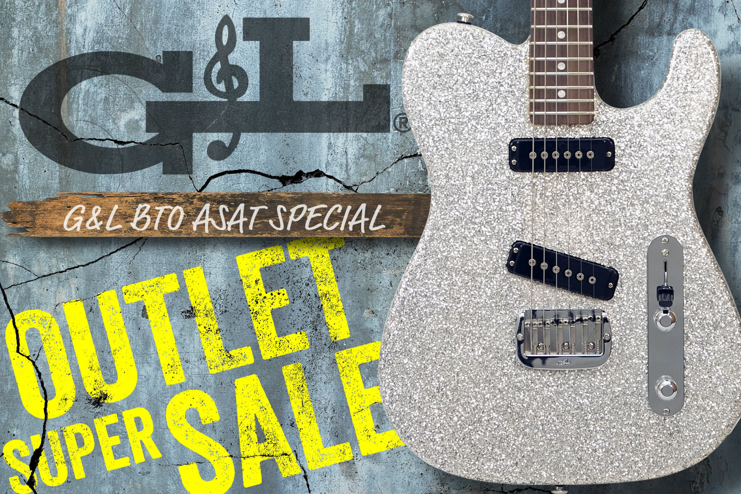 存在感抜群のシルバー・メタル・フレーク！希少な G&L BTO ASAT SPECIAL 緊急入荷！