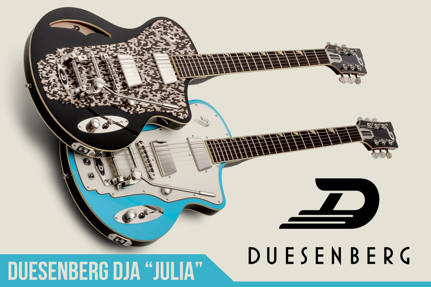 1950～60年頃のイタリアのギターをイメージしてデザインされた Duesenberg JULIA！