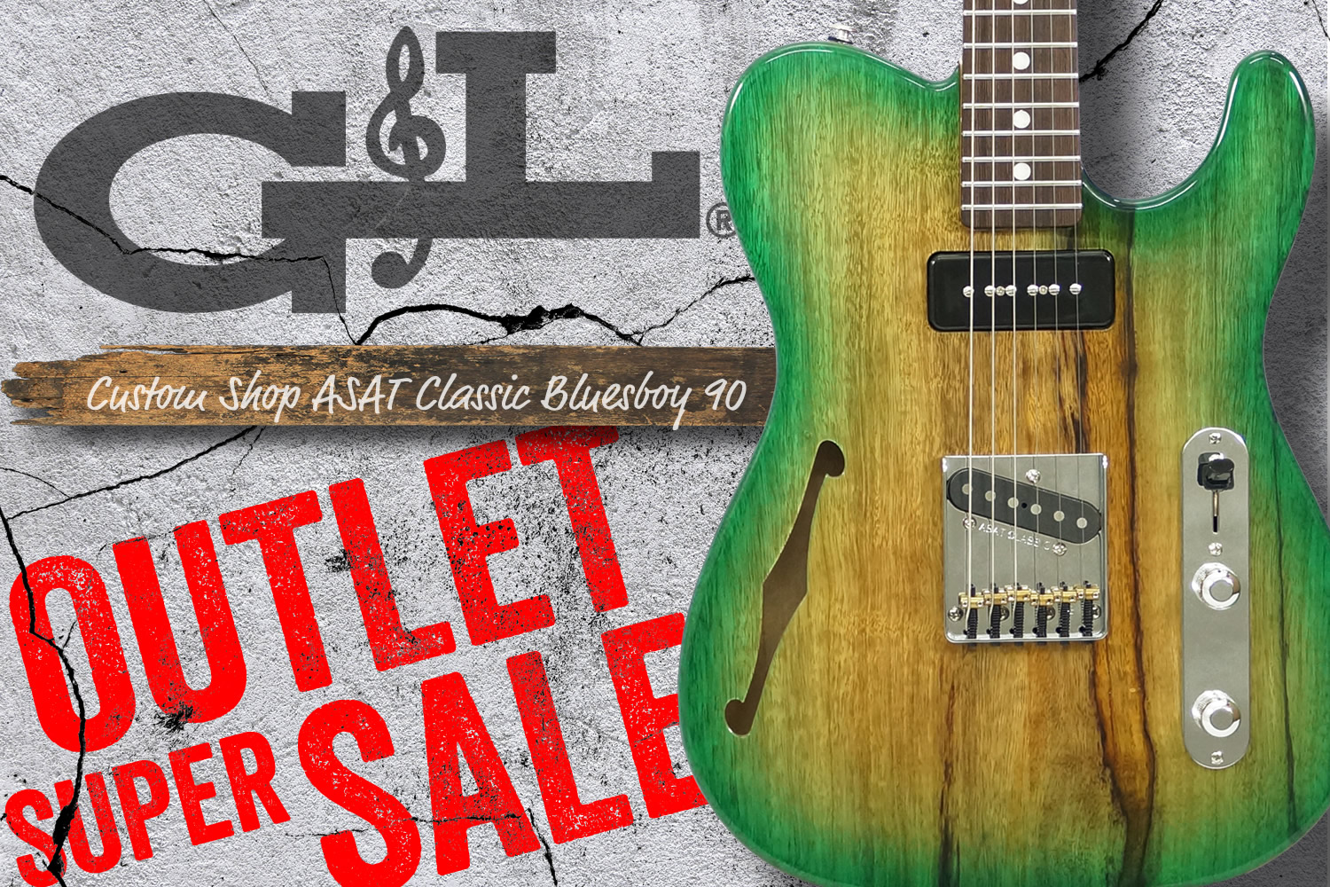 G&L祭り!USAカスタムショップ製の特別な「ASAT Classic Bluesboy 90」!