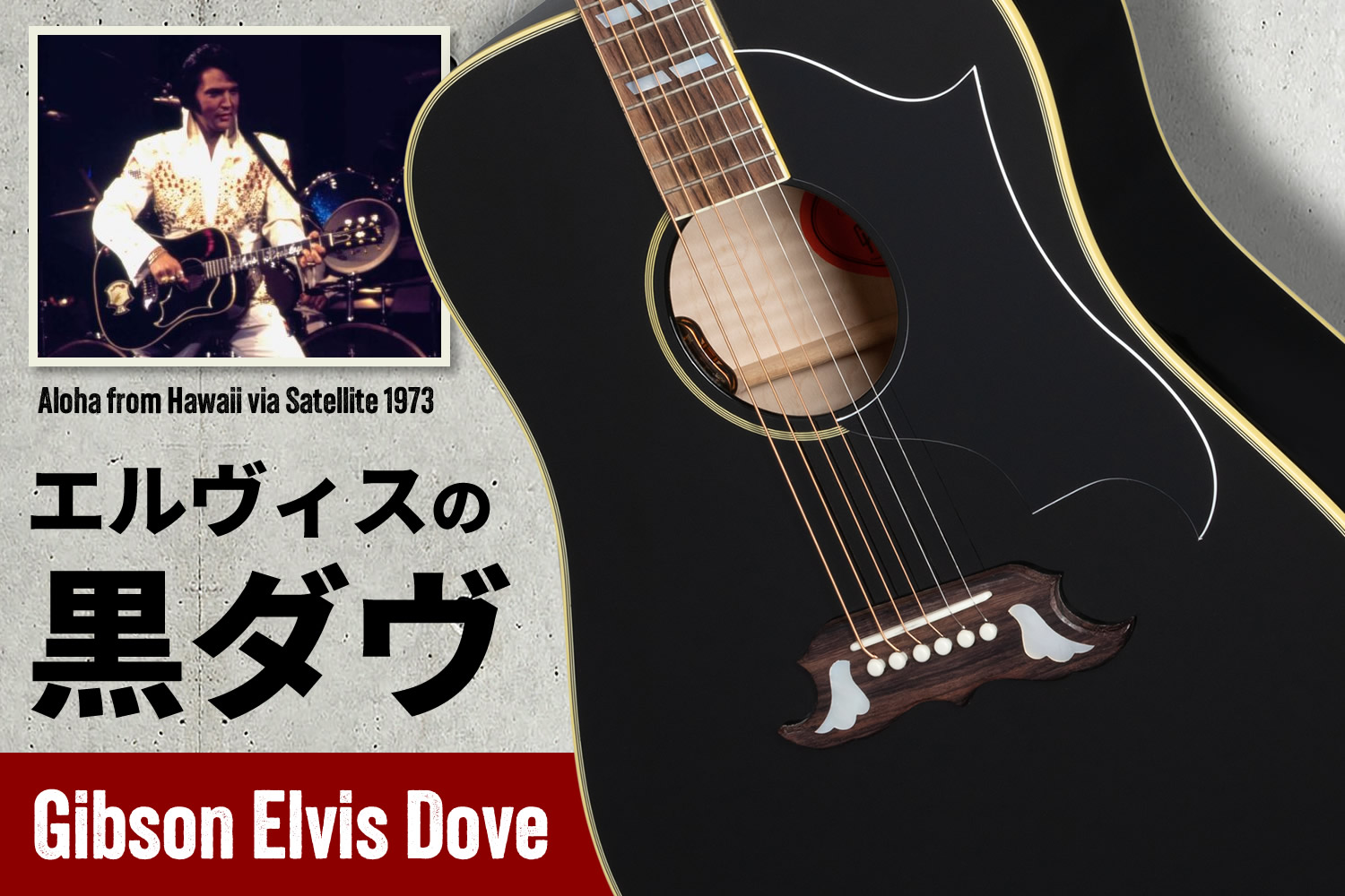 ギブソンによるエルヴィス・プレスリー・シグネチャー「Elvis Dove」！