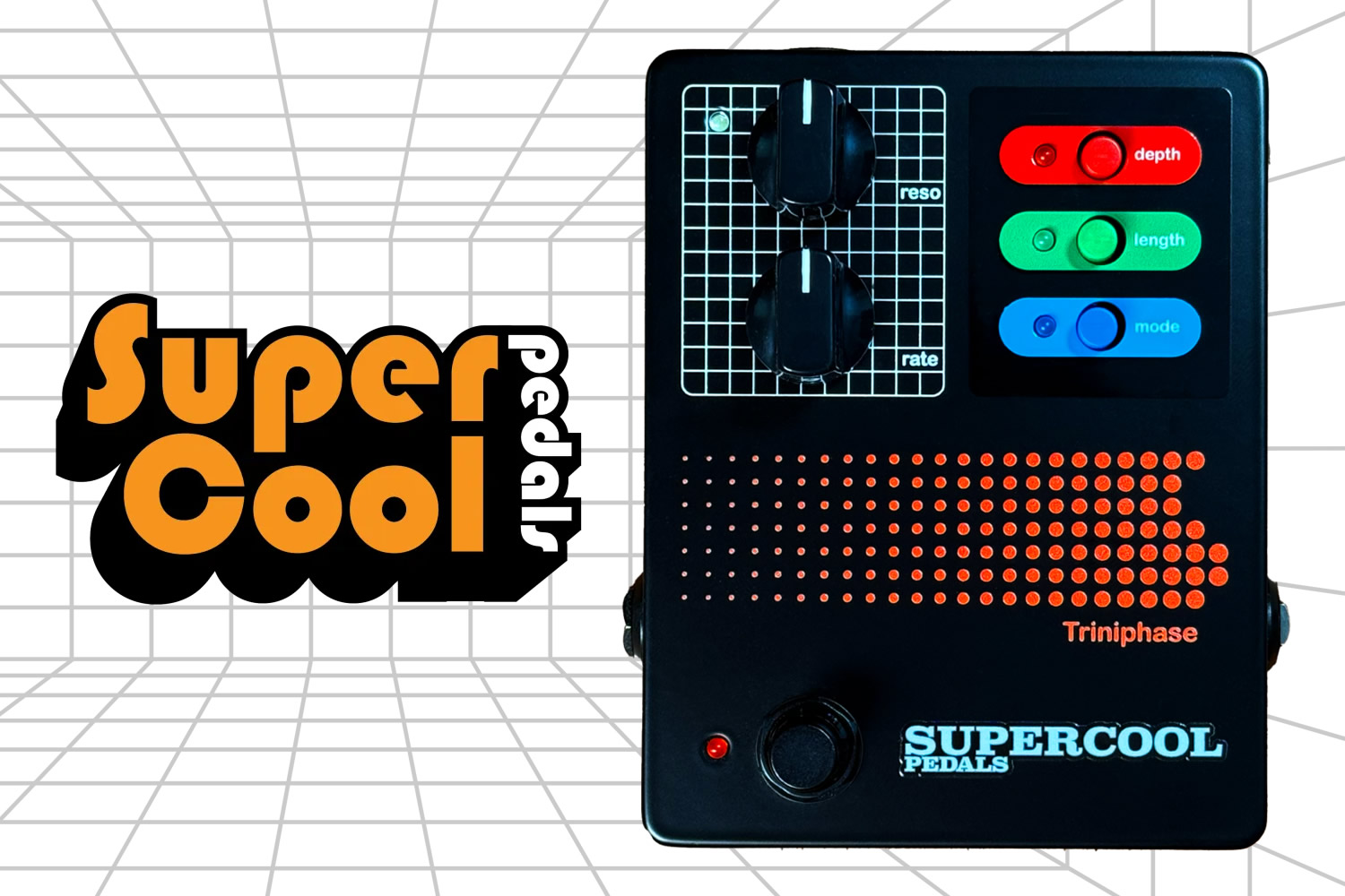 【Supercool Pedals】使い勝手の良い次世代型フェイザーペダル「Triniphase」!