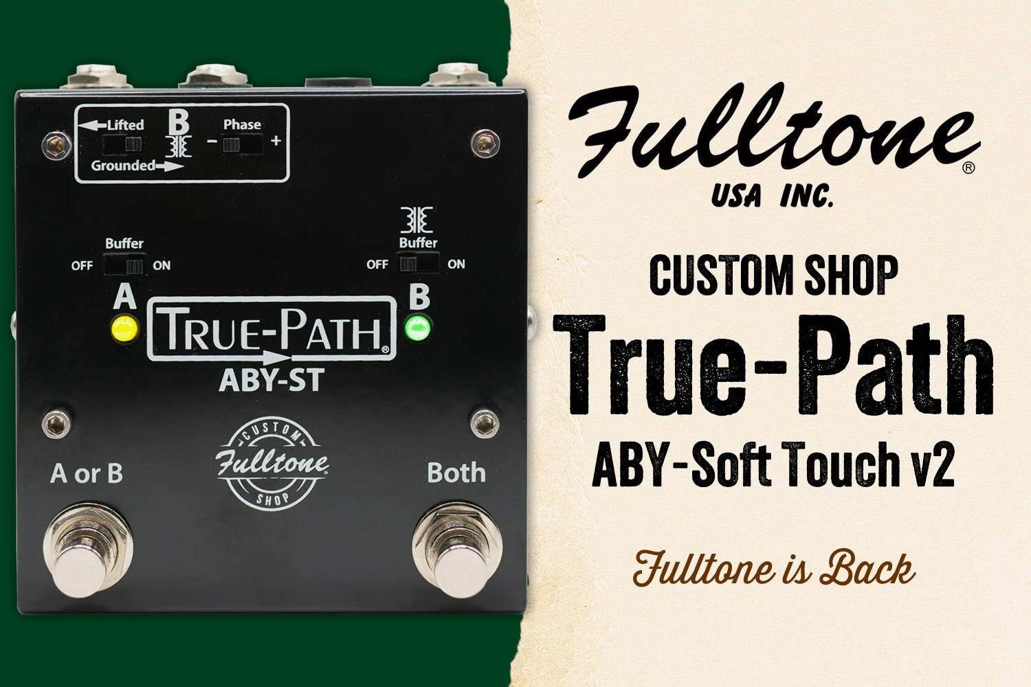 複数アンプ組み合わせ時の悩みを解消するアンプスイッチャー「Fulltone ABY-ST v2」!