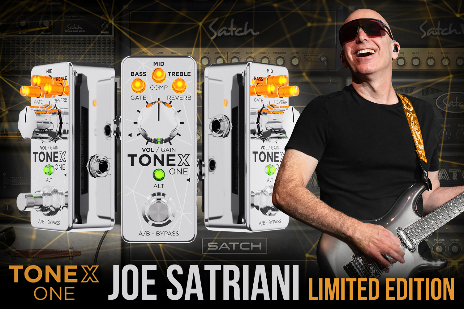 大人気 TONEX ONE に、ジョー・サトリアーニとのコラボによる限定特別仕様が登場！