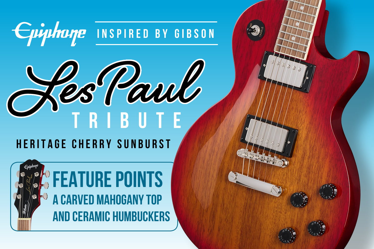 人気のチェリーサンバースト！圧倒的コスパを誇る「エピフォン・レスポール・トリビュート」！