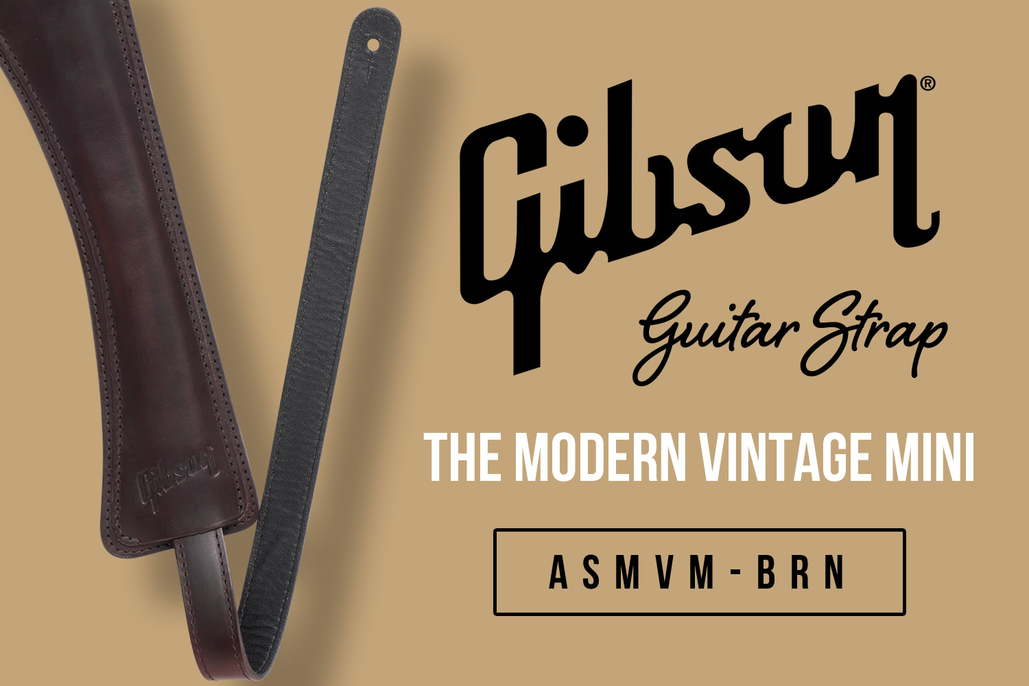 ギブソンUSA製の耐久性とヴィンテージ感を兼ね備えたレザーストラップ！
