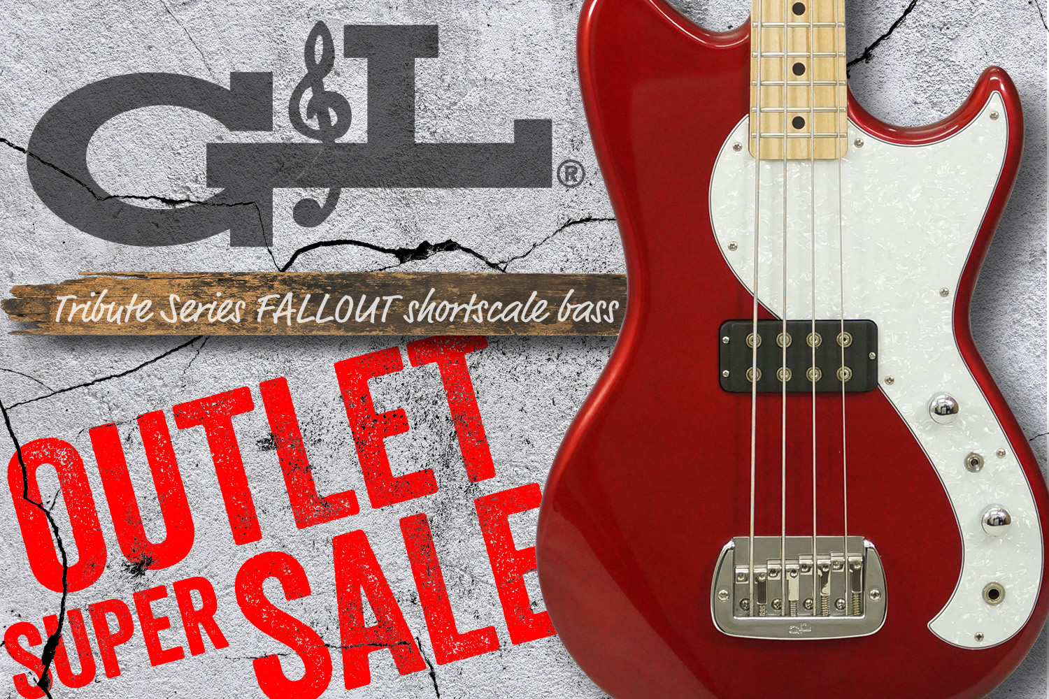 G&L祭り!個性派ショートスケールベース「FALLOUT shortscale bass」が超特価!