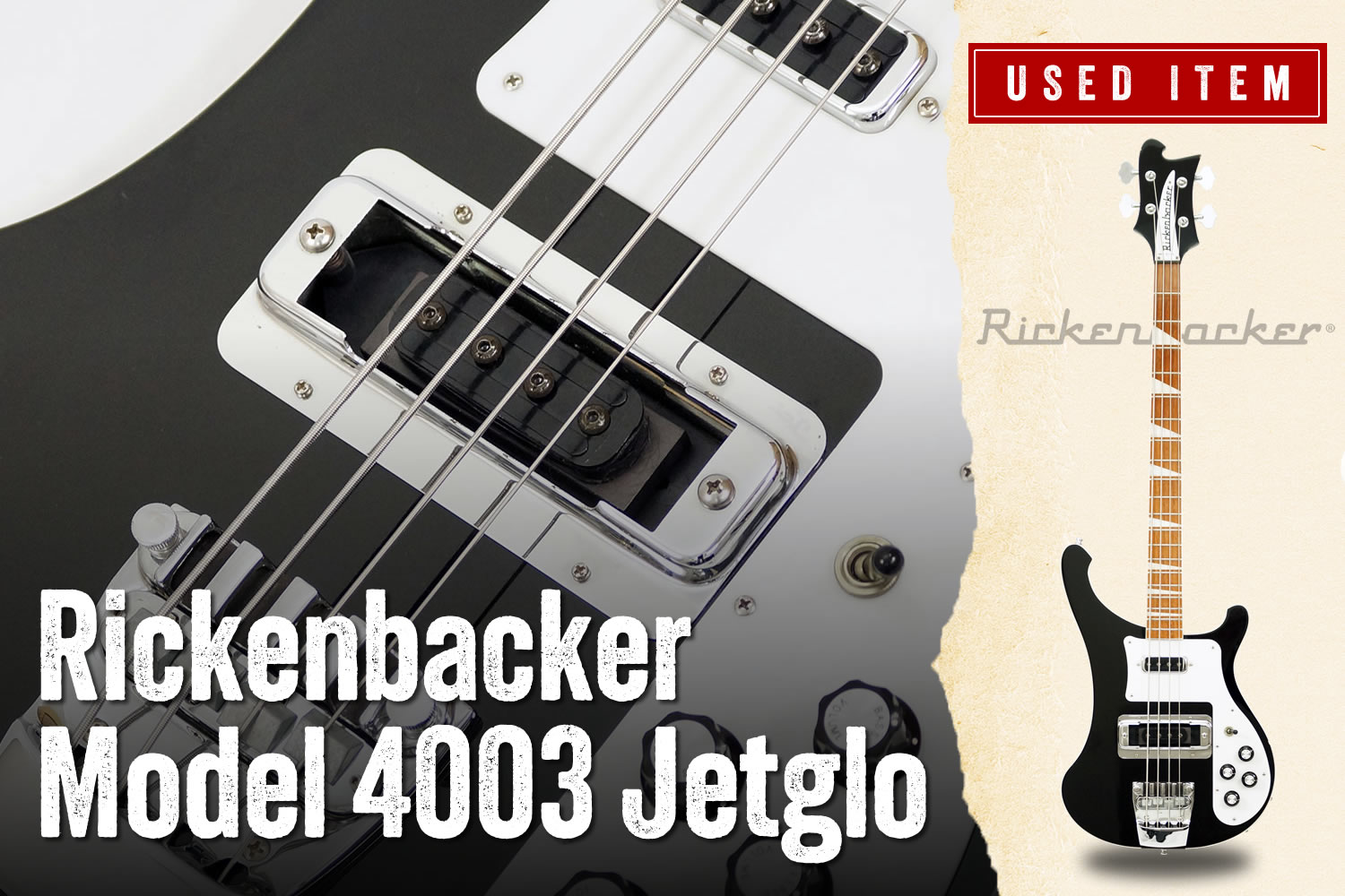 特選中古品！リッケンバッカーを代表する大定番ベース「4003」が中古で入荷！