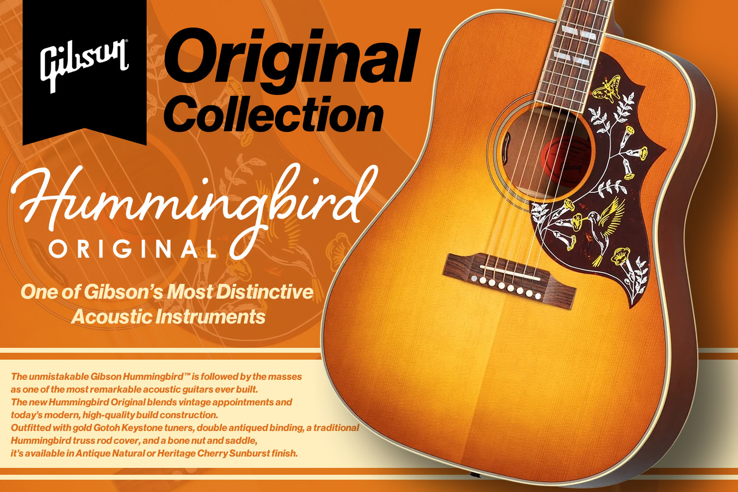 これぞ王道ハミングバード!ギブソン「Hummingbird Original」!