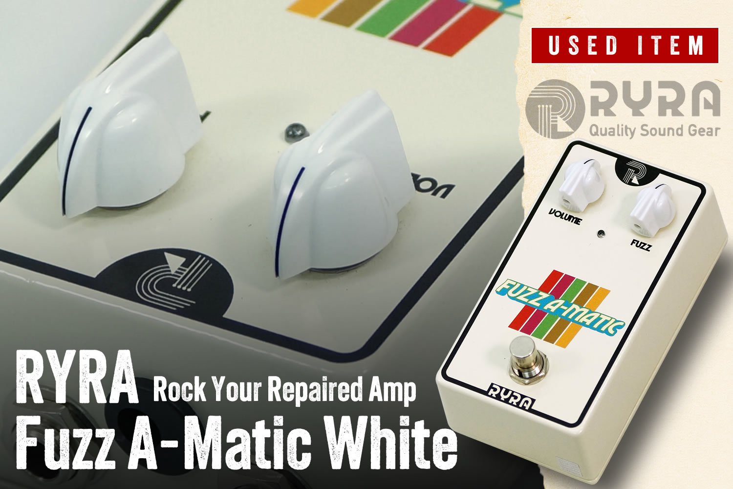 特選中古品！USA製ハンドメイドファズペダル「RYRA Fuzz A-Matic」が中古で入荷！