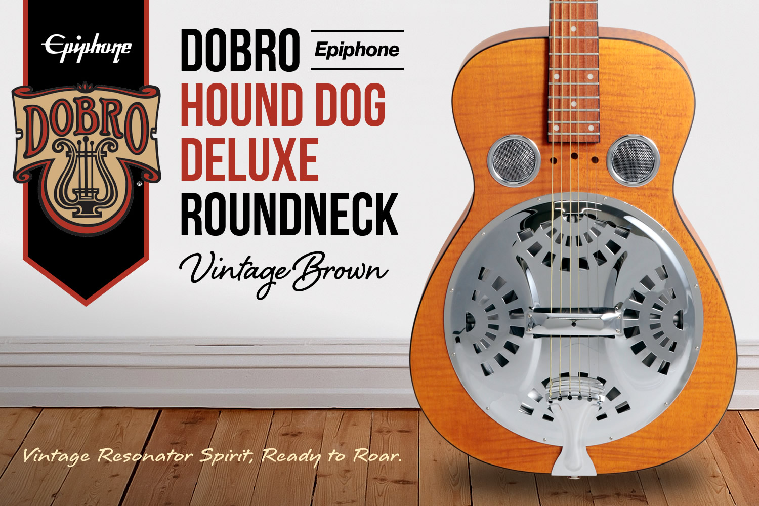 エピフォンによるリゾネーターギター「Dobro Hound Dog Deluxe」!