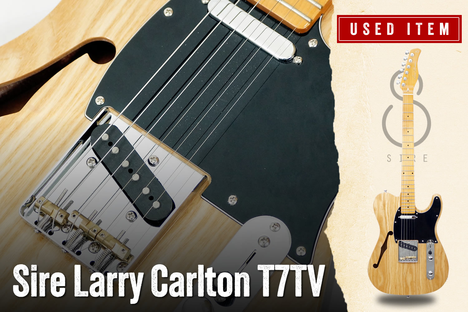 特選中古品!サイアーによるシンラインTLタイプ「Larry Carlton T7TV」が中古で入荷!