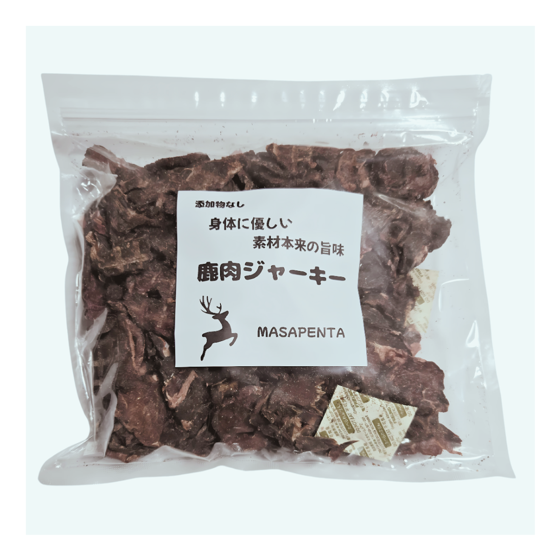 新商品入荷！！　MASAPENTA　犬用おやつ　鹿肉ジャーキー　大容量　500ｇ　三重県産　鹿肉使用