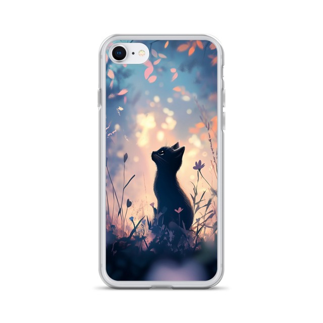 猫好き必見！幻想的な風景と黒猫が魅力の透明スマホケース – Sanafactoryのプレゼントにおす