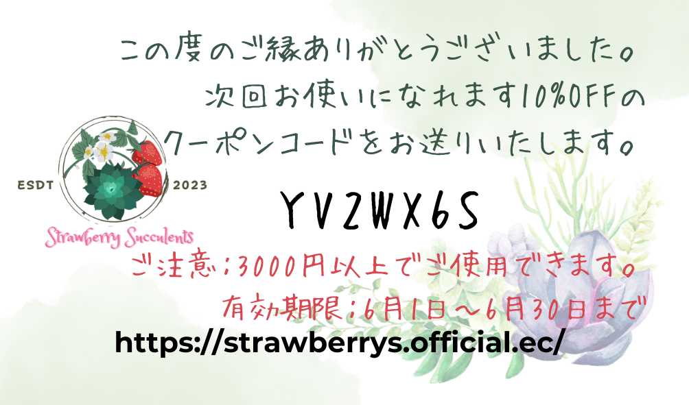 10％OFFクーポンをサイトのメニューに加えました！「COUPON」
