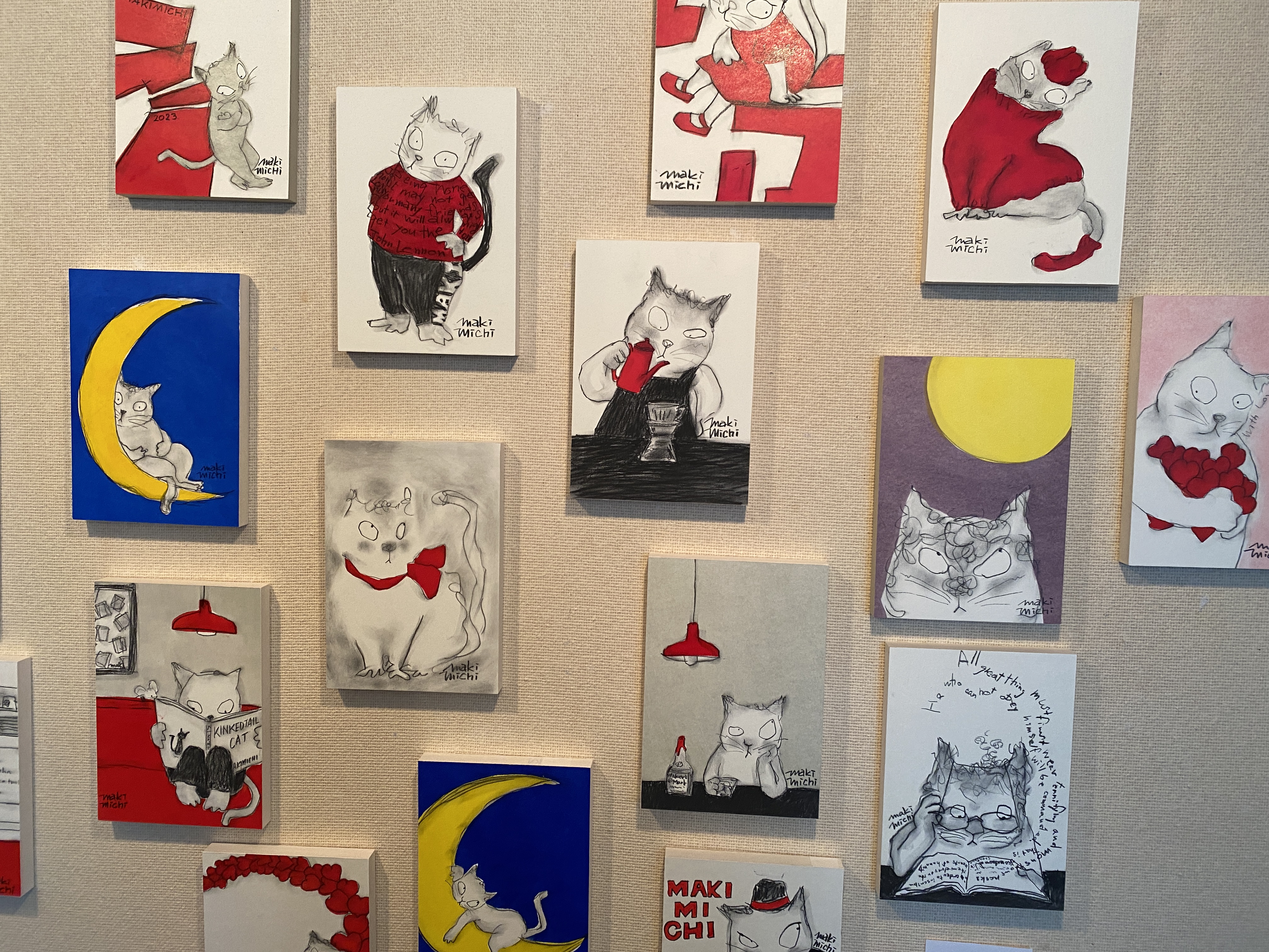 まきみち作品展「5月のねこ」始まりました