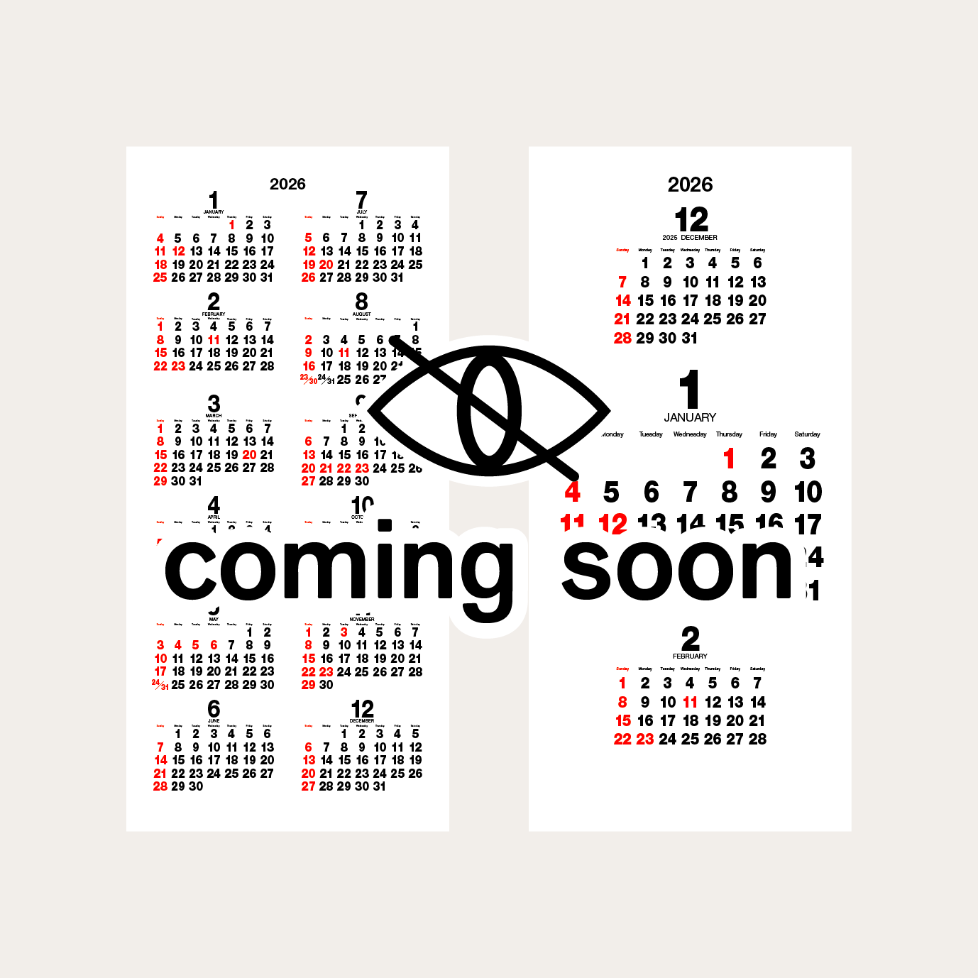 〈発売予定〉✨2026年 オリジナルカレンダー🗓✨