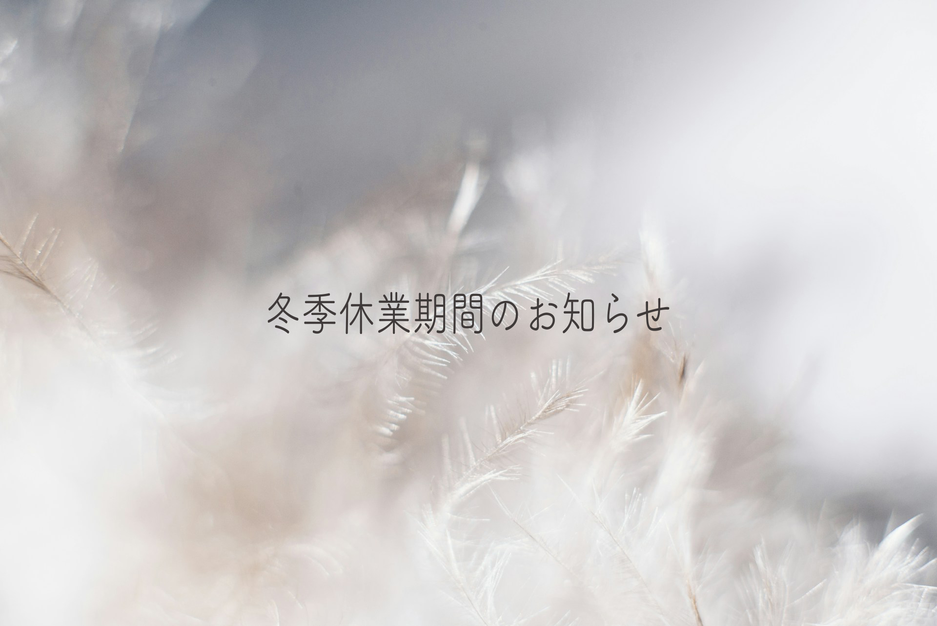 冬季休業期間のお知らせ