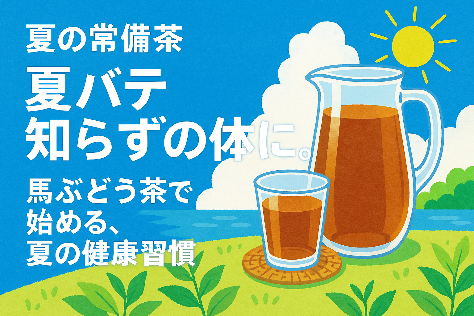 【夏の常備茶】夏バテ知らずの体に。馬ぶどう茶で始める、夏の健康習慣