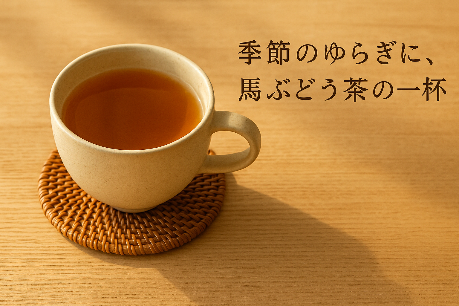 季節の変わり目に負けない体づくり。毎日の「馬ぶどう茶」で始める新習慣