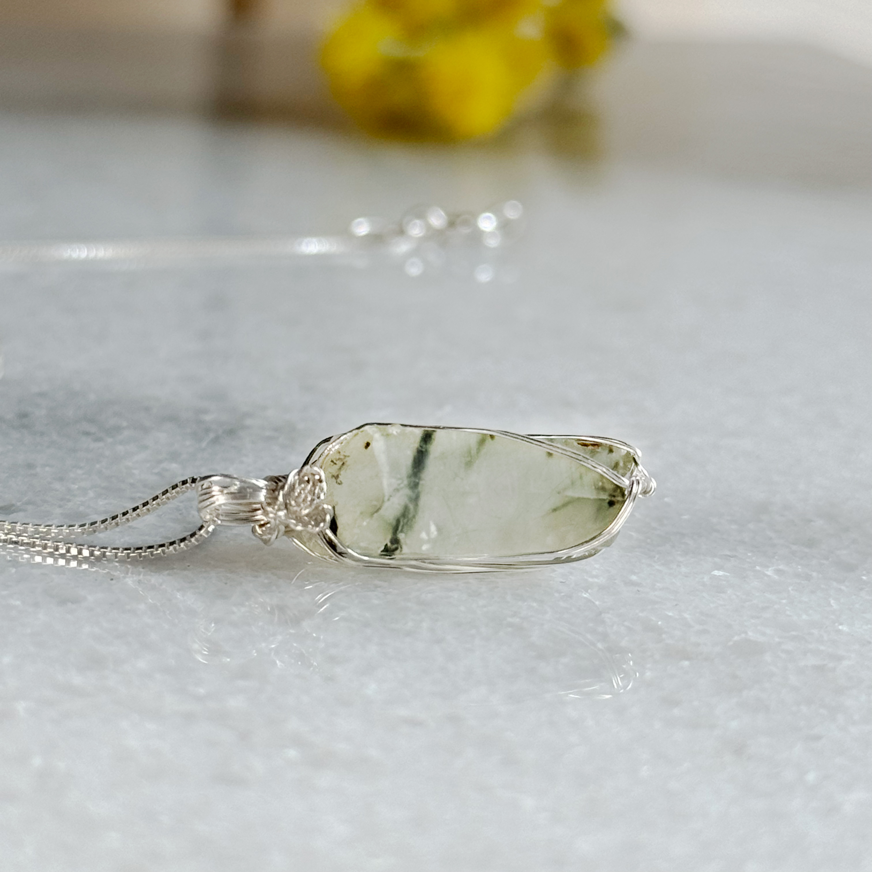 癒しのグリーン✨草入り高千穂水晶シルバー925ネックレスが入荷しました