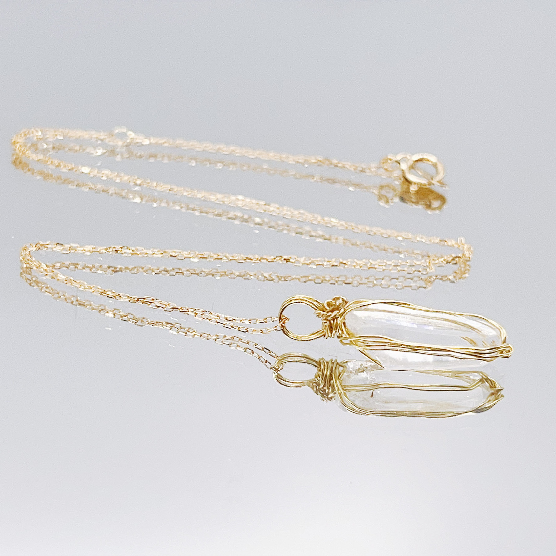 【新商品】特別素材18k使用！高千穂水晶のネックレス
