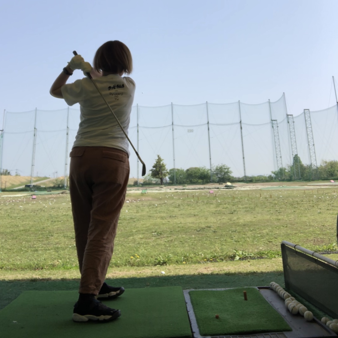 ゴルフの練習に行ってきました。