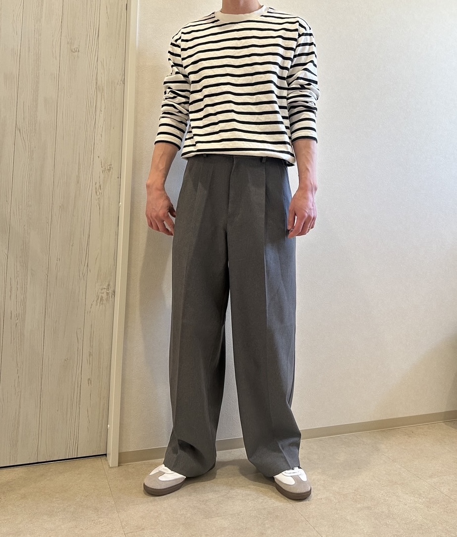 ボーダー柄ロングＴシャツ